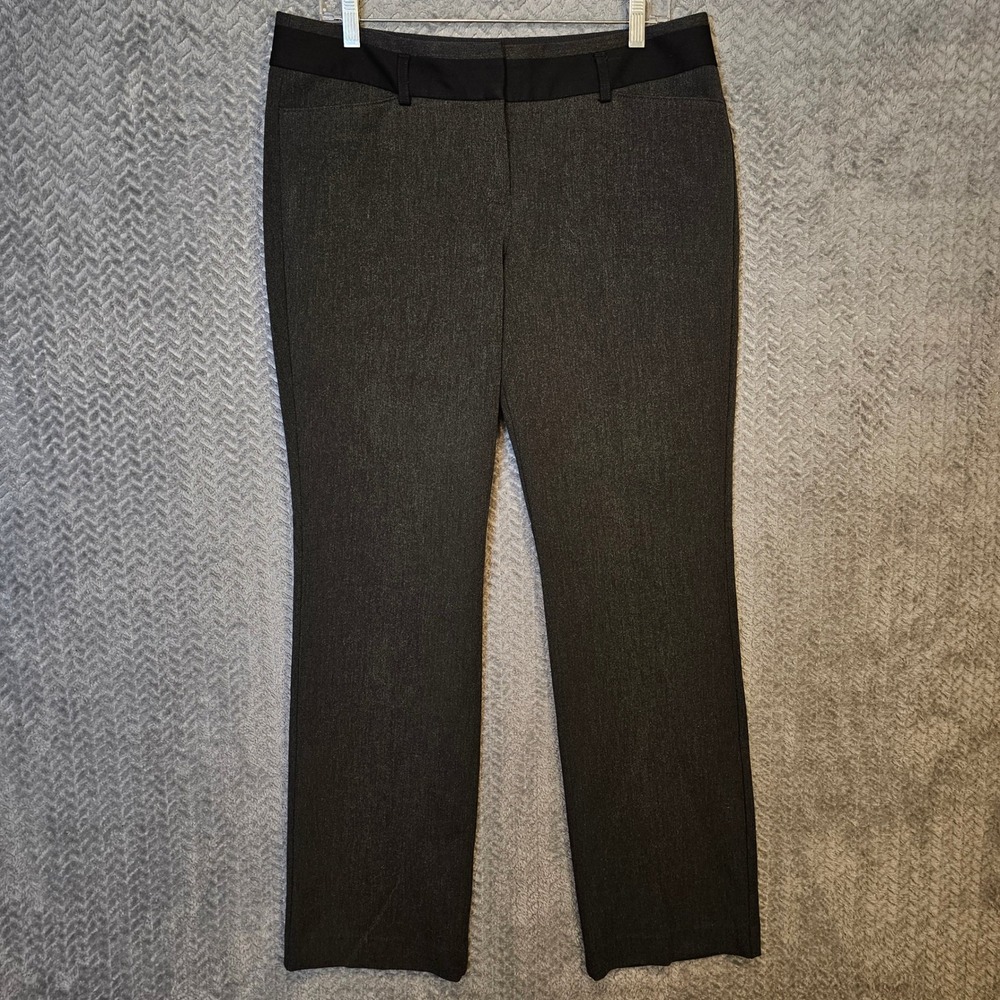 Express Editor Dress Pants Womens 10R Charcoal Gray Bootcut Mid Rise Trousers